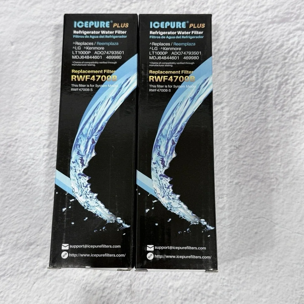 IcePure Plus RWF4700B Refrigerator Water Filters Set of 2 New In Box‎